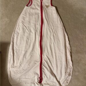 Steiff Red Trim Polka Dot Sleep Sack Large bear german